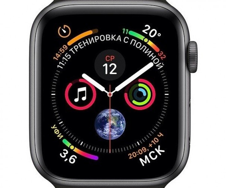 Apple Watch Series 4 (GPS + LTE) 44mm Space Gray Aluminum Black Sport Band (MTUW2 / MTVU2) 5/5 б/у